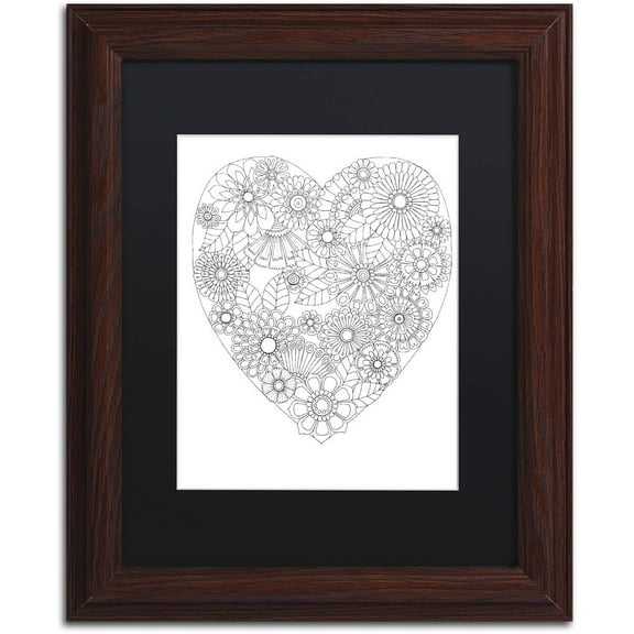 Trademark Fine Art "Big Beautiful Blossoms 13" Canvas Art by Hello Angel, Black Matte, Wood Frame