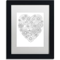 Trademark Fine Art "Big Beautiful Blossoms 13" Canvas Art by Hello Angel, White Matte, Black Frame