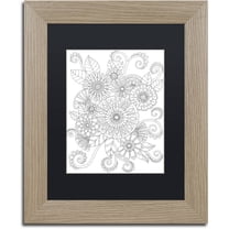 Trademark Fine Art "Big Beautiful Blossoms 16" Canvas Art by Hello Angel, Black Matte, Birch Frame