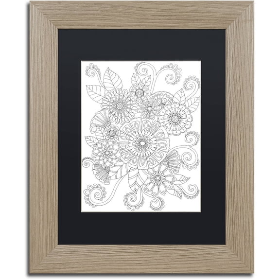 Trademark Fine Art "Big Beautiful Blossoms 16" Canvas Art by Hello Angel, Black Matte, Birch Frame