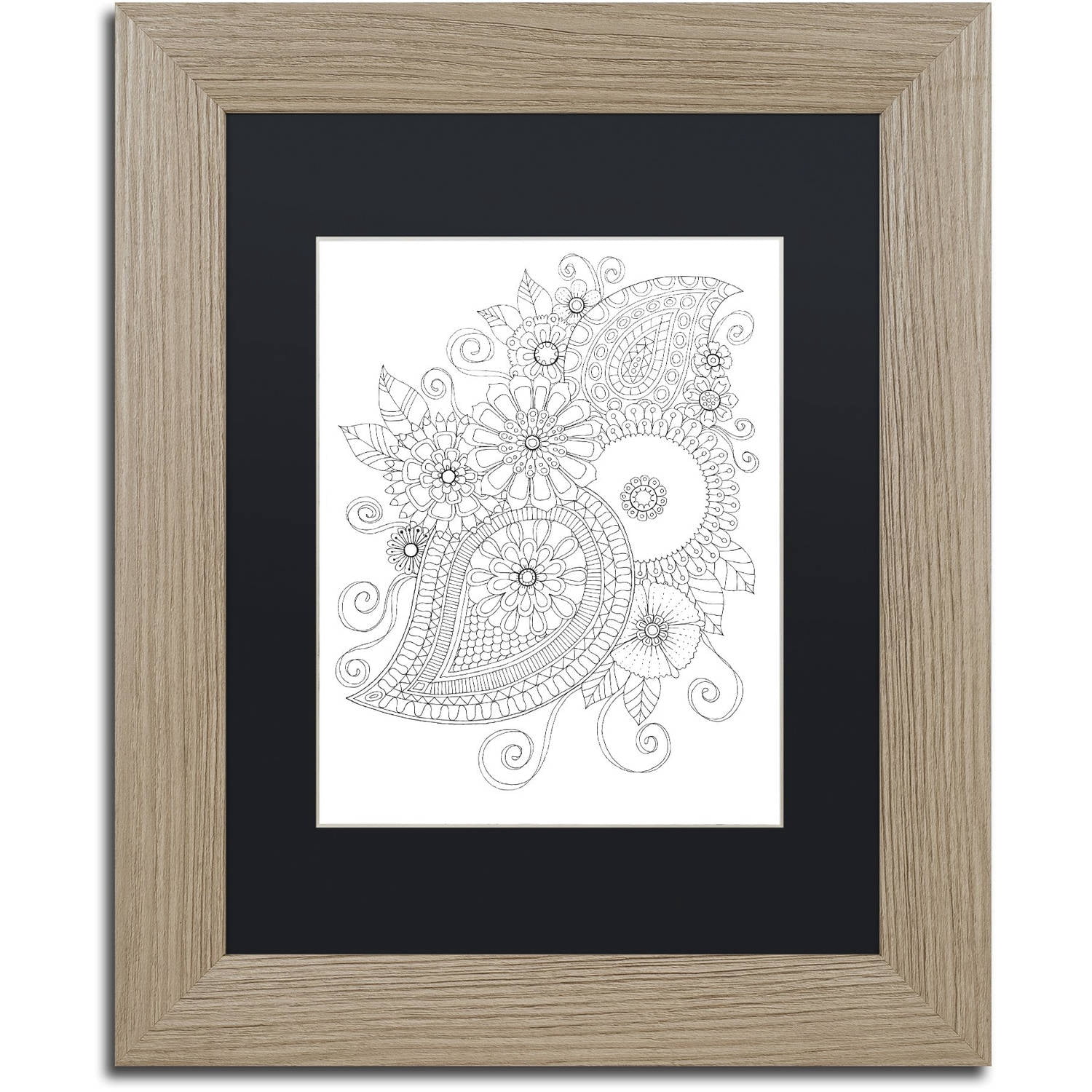 Trademark Fine Art "Big Beautiful Blossoms 21" Canvas Art by Hello Angel, Black Matte, Birch Frame