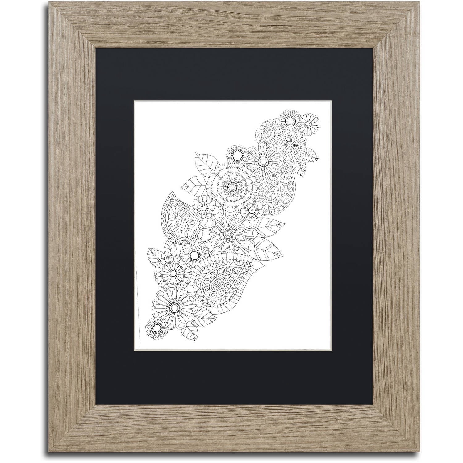 Trademark Fine Art "Big Beautiful Blossoms 22" Canvas Art by Hello Angel, Black Matte, Birch Frame