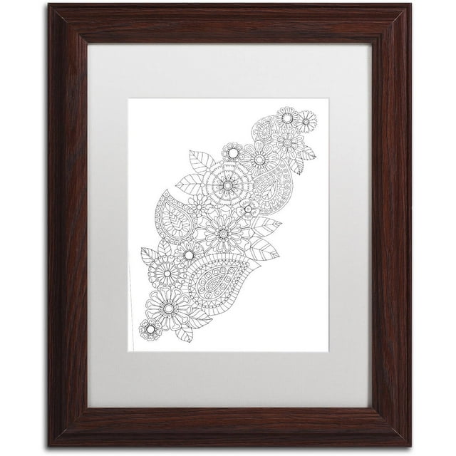 Trademark Fine Art "Big Beautiful Blossoms 22" Canvas Art by Hello Angel, White Matte, Wood Frame