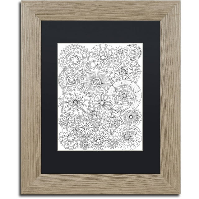 Trademark Fine Art "Big Beautiful Blossoms 23" Canvas Art by Hello Angel, Black Matte, Birch Frame