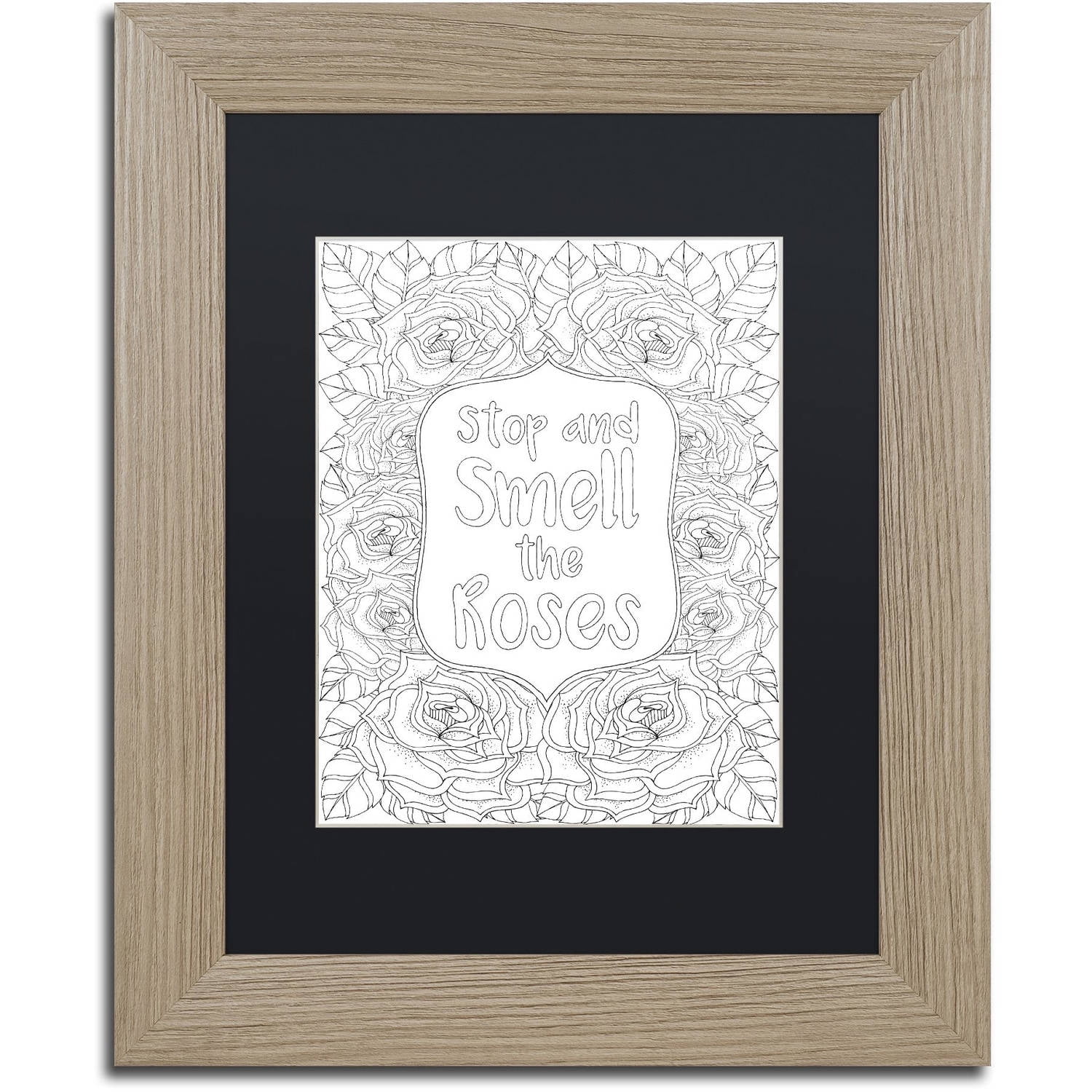 Trademark Fine Art "Big Beautiful Blossoms 24" Canvas Art by Hello Angel, Black Matte, Birch Frame