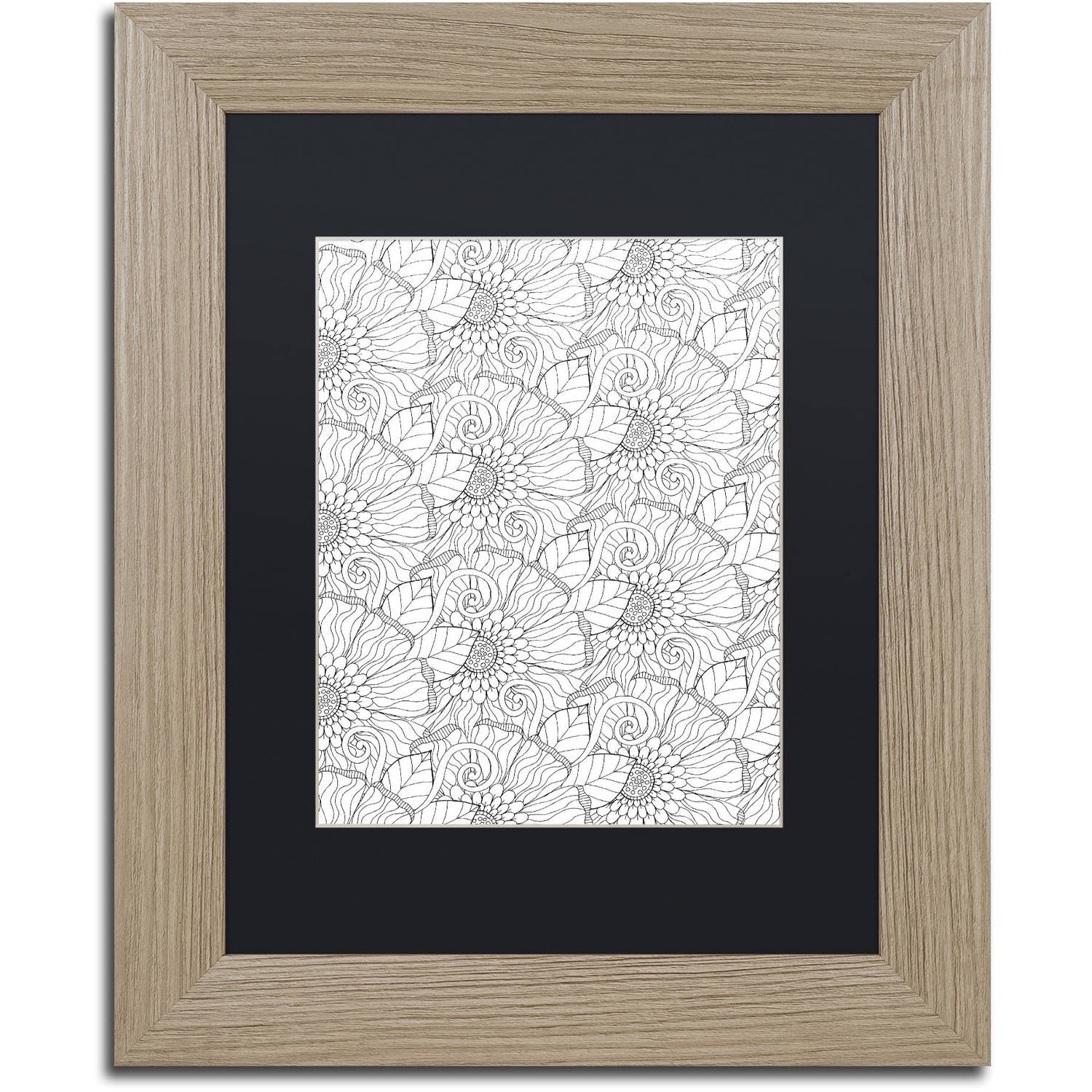Trademark Fine Art "Big Beautiful Blossoms 26" Canvas Art by Hello Angel, Black Matte, Birch Frame