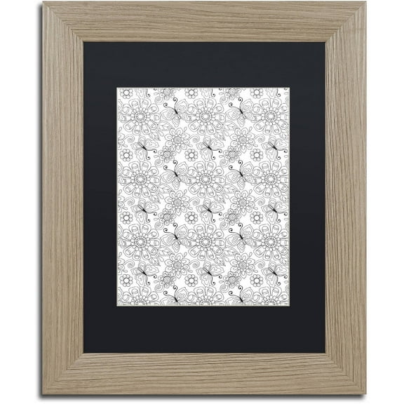 Trademark Fine Art "Big Beautiful Blossoms 27" Canvas Art by Hello Angel, Black Matte, Birch Frame