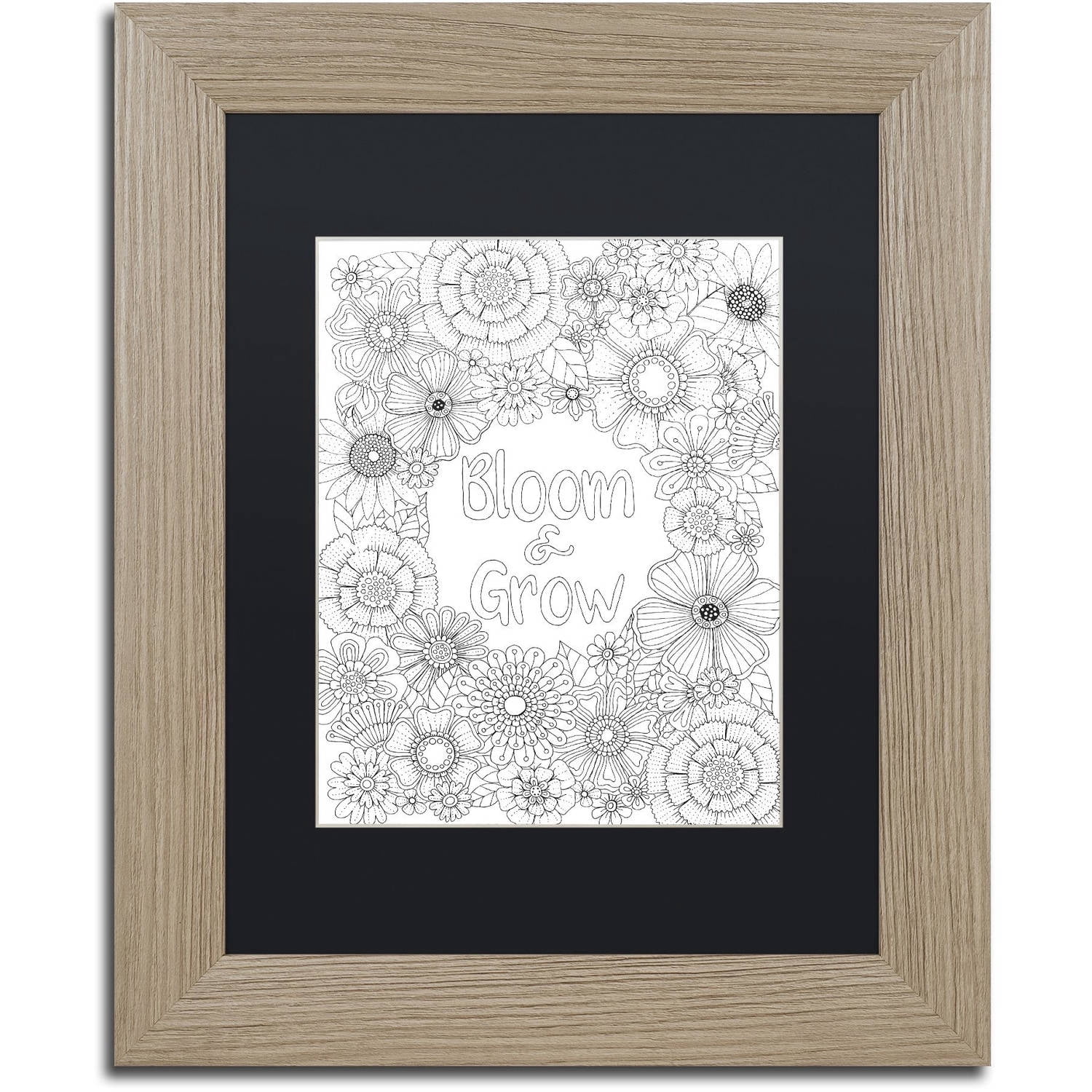 Trademark Fine Art 'Big Beautiful Blossoms 28' Canvas Art by Hello Angel Black Matte, Birch Frame