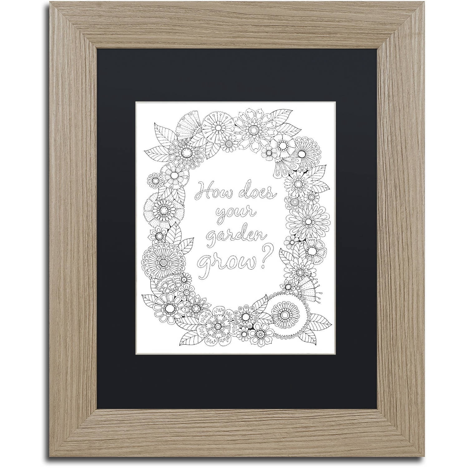 Trademark Fine Art "Big Beautiful Blossoms 3" Canvas Art by Hello Angel, Black Matte, Birch Frame