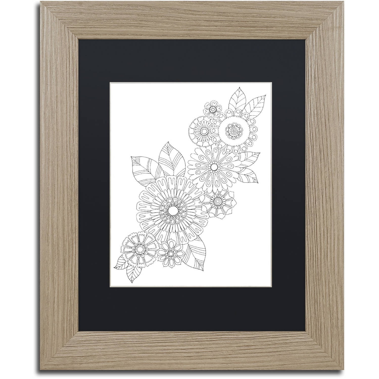 Trademark Fine Art "Big Beautiful Blossoms 6" Canvas Art by Hello Angel, Black Matte, Birch Frame