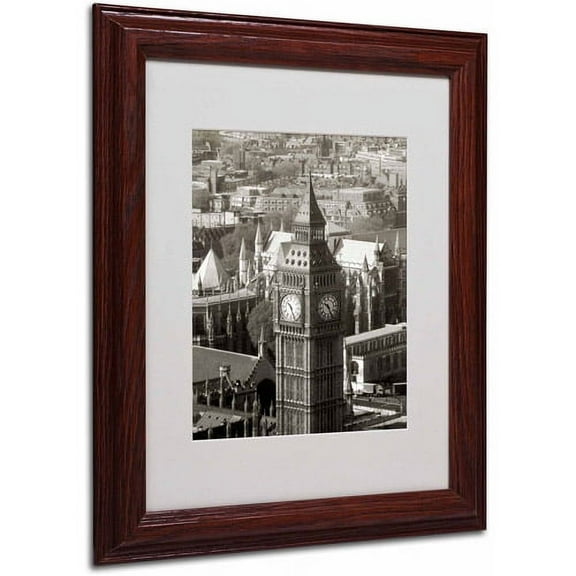Trademark Fine Art 'Big Ben View II' 16" x 20" Wood Frame Art