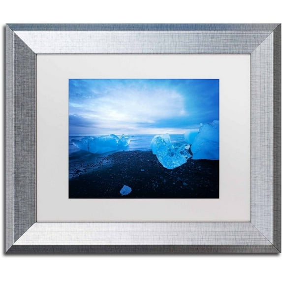 Trademark Fine Art 'Big Blue' Canvas Art by Philippe Sainte-Laudy, White Matte, Silver Frame