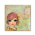 thumbnail image 1 of Trademark Fine Art 'Big Eyed Girl Cloudy Day' Canvas Art by Wyanne, 1 of 3