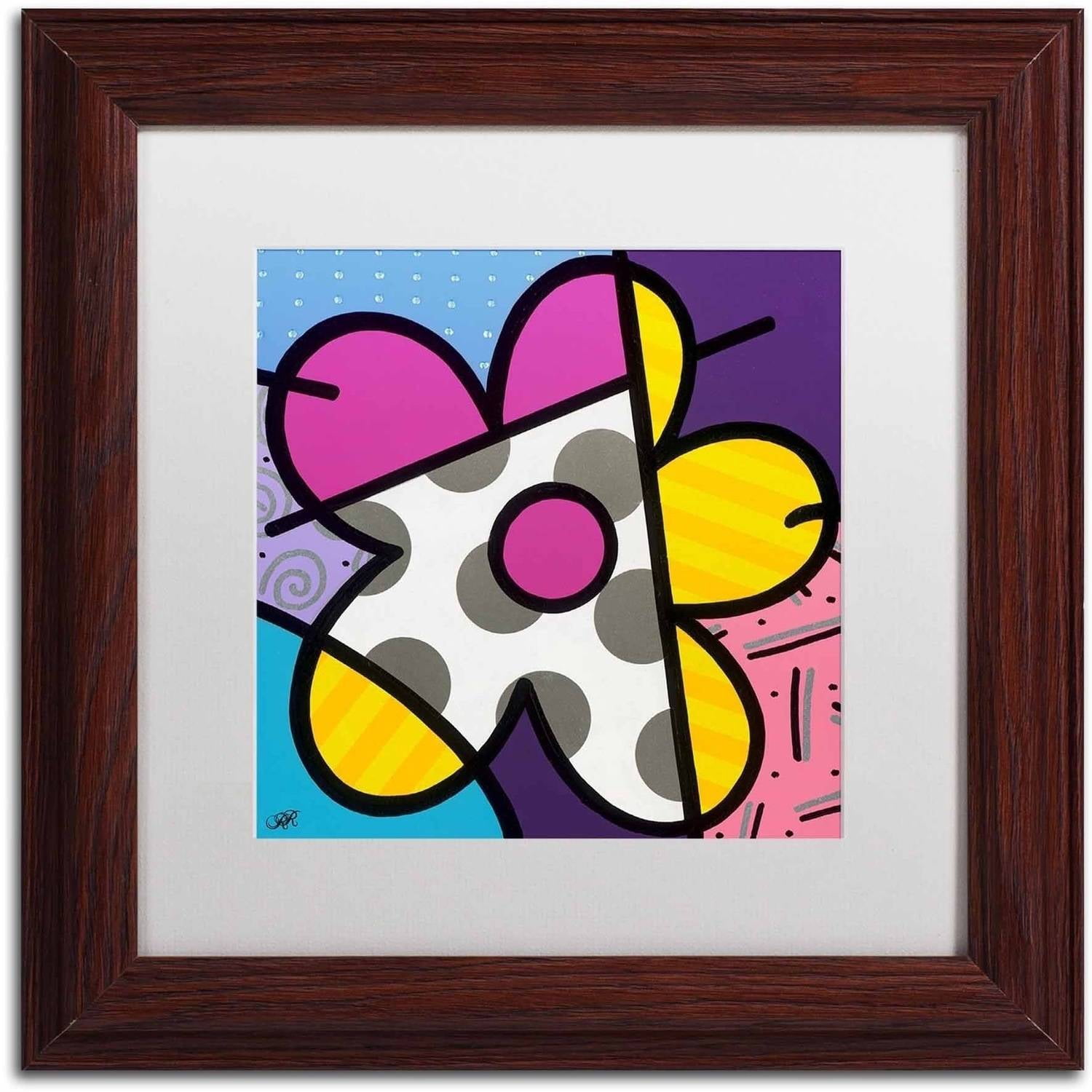 Trademark Fine Art 'Big Flower II' Canvas Art by Roberto Rafael, White Matte, Wood Frame