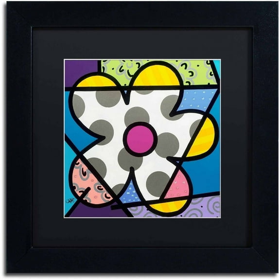 Trademark Fine Art 'Big Flower III' Canvas Art by Roberto Rafael, Black Matte, Black Frame