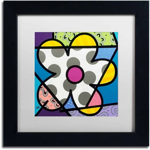 Trademark Fine Art 'Big Flower III' Canvas Art by Roberto Rafael, White Matte, Black Frame