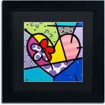 Trademark Fine Art 'Big Heart III' Canvas Art by Roberto Rafael, Black Matte, Black Frame