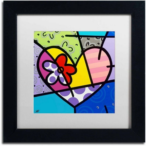 Trademark Fine Art 'Big Heart III' Canvas Art by Roberto Rafael, White Matte, Black Frame
