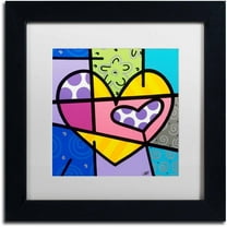 Trademark Fine Art 'Big Heart IV' Canvas Art by Roberto Rafael, White Matte, Black Frame