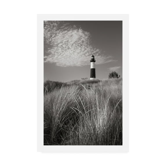 Trademark Fine Art 'Big Sable Point Lighthouse I BW' Canvas Art by Alan Majchrowicz