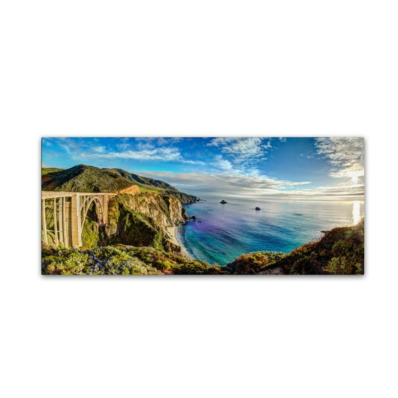 Trademark Fine Art Masters Fine Art Big Sur - Bixby Bridge - California-I Canvas Wall Art - 8x19