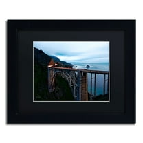 Trademark Fine Art "Big Sur - Bixby Bridge - California-II" Canvas Art by David Ayash, Black Matte, Black Frame