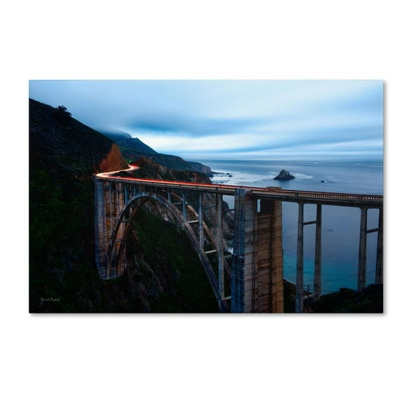 Trademark Fine Art "Big Sur - Bixby Bridge - California-II" Canvas Art by David Ayash