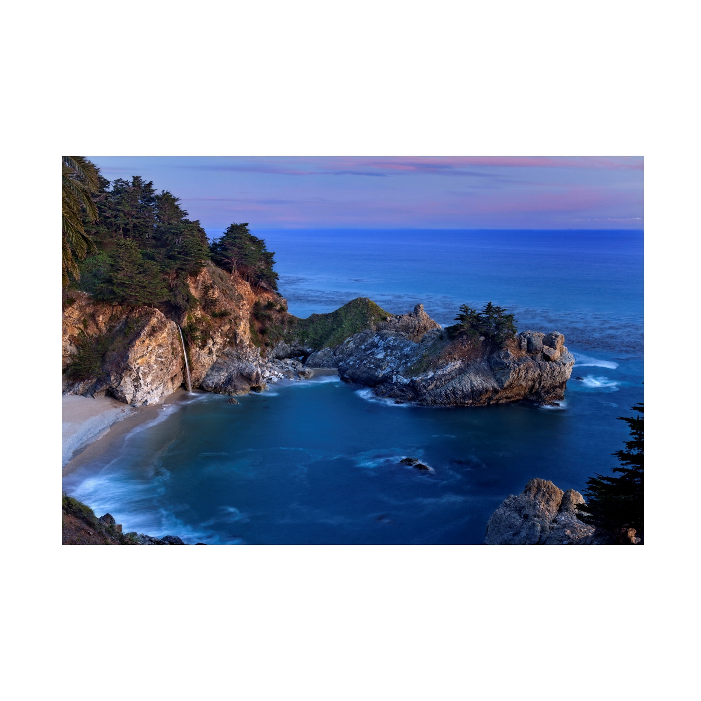 Trademark Fine Art Mike Jones Photo Big Sur McWay Falls Canvas Wall Art - 30x47