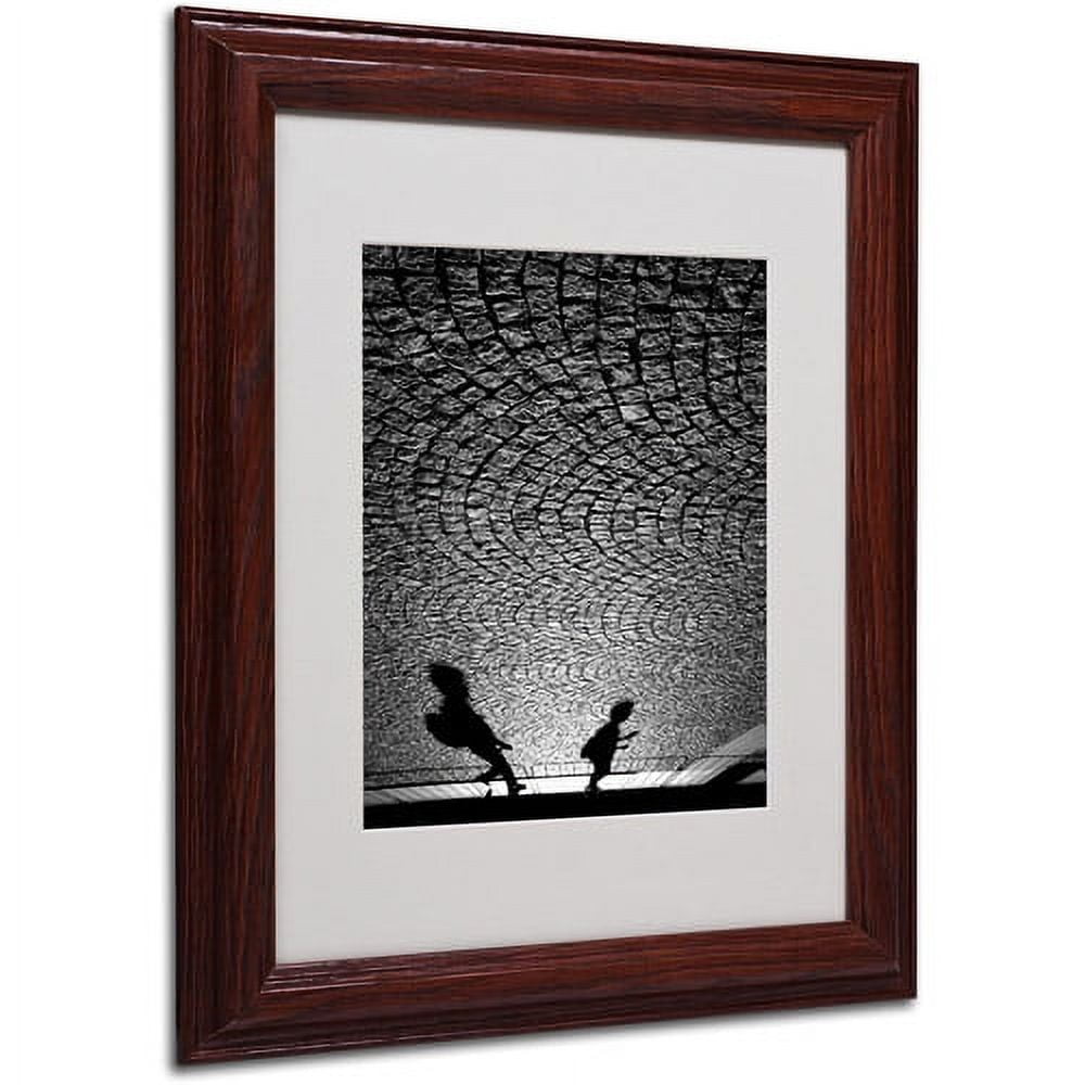 Abstract Contemporary Framed Canvas Art, 14" x 11"