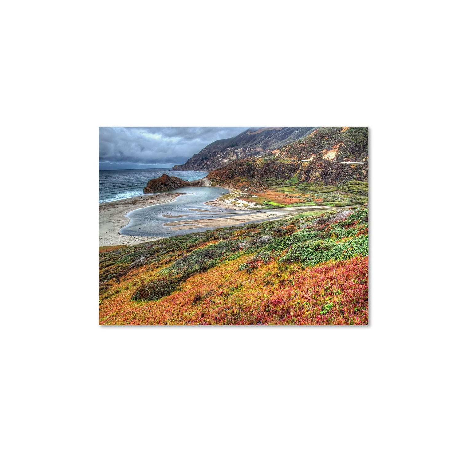 Trademark Fine Art "Bigsur California" Canvas Art by Pierre Leclerc