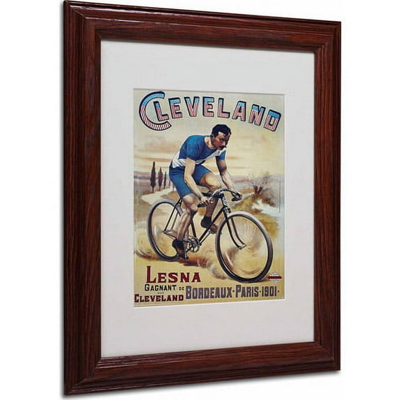 Trademark Fine Art "Bike 22" Matted Framed Art by Vintage Apple Collection, Wood Frame