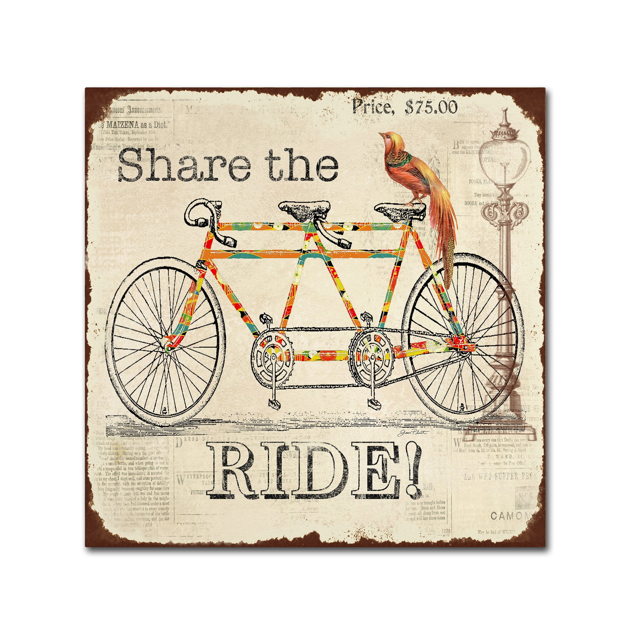 Trademark Fine Art 'Bike 4' Canvas Art by Jean Plout