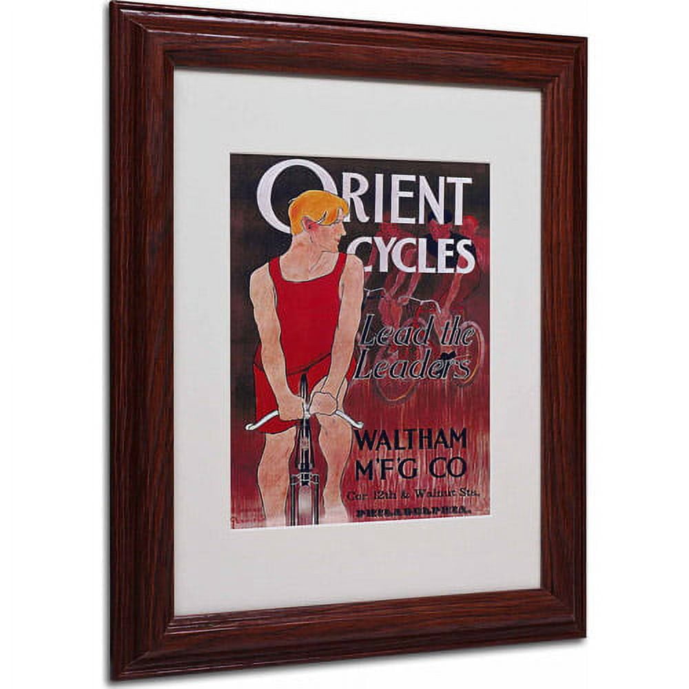 Trademark Fine Art "Bike 42" Matted Framed Art by Vintage Apple Collection, Wood Frame