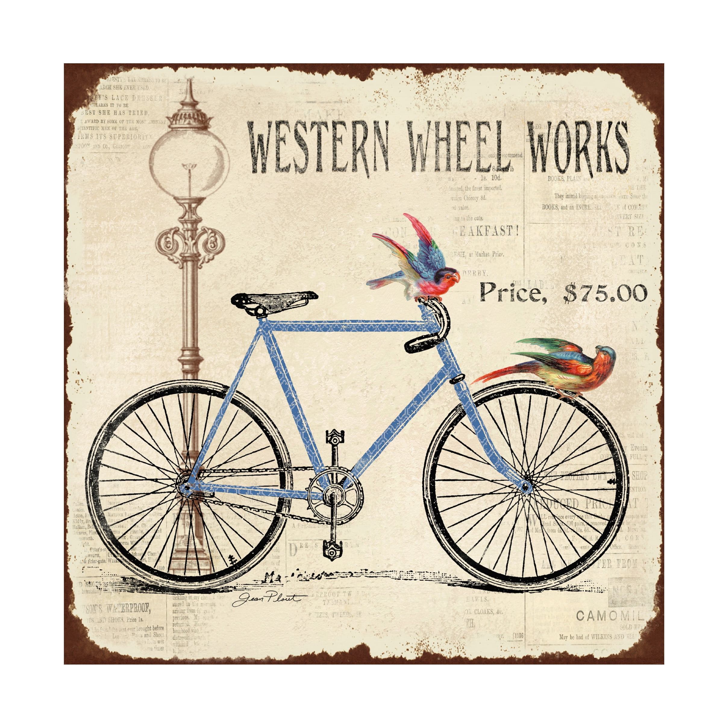 Trademark Fine Art 'Bike 5' Canvas Art by Jean Plout