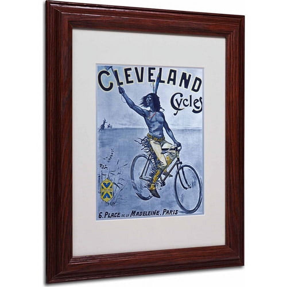 Trademark Fine Art "Bike 55" Matted Framed Art by Vintage Apple Collection, Wood Frame