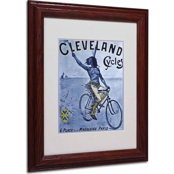Trademark Fine Art "Bike 55" Matted Framed Art by Vintage Apple Collection, Wood Frame
