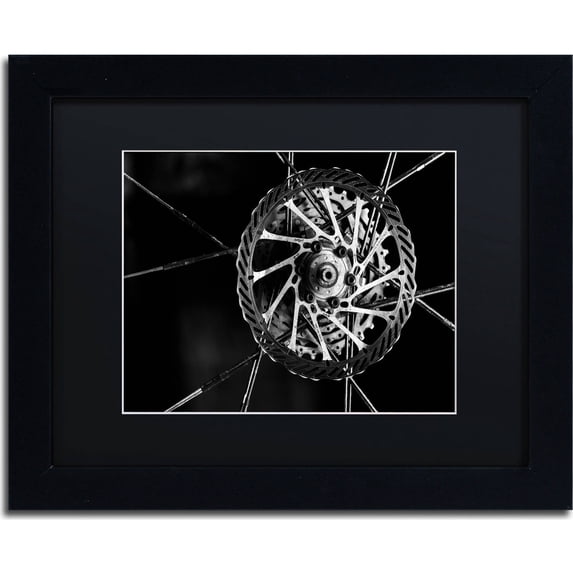 Trademark Fine Art "Bike Parts" Canvas Art by Jason Shaffer, Black Matte, Black Frame
