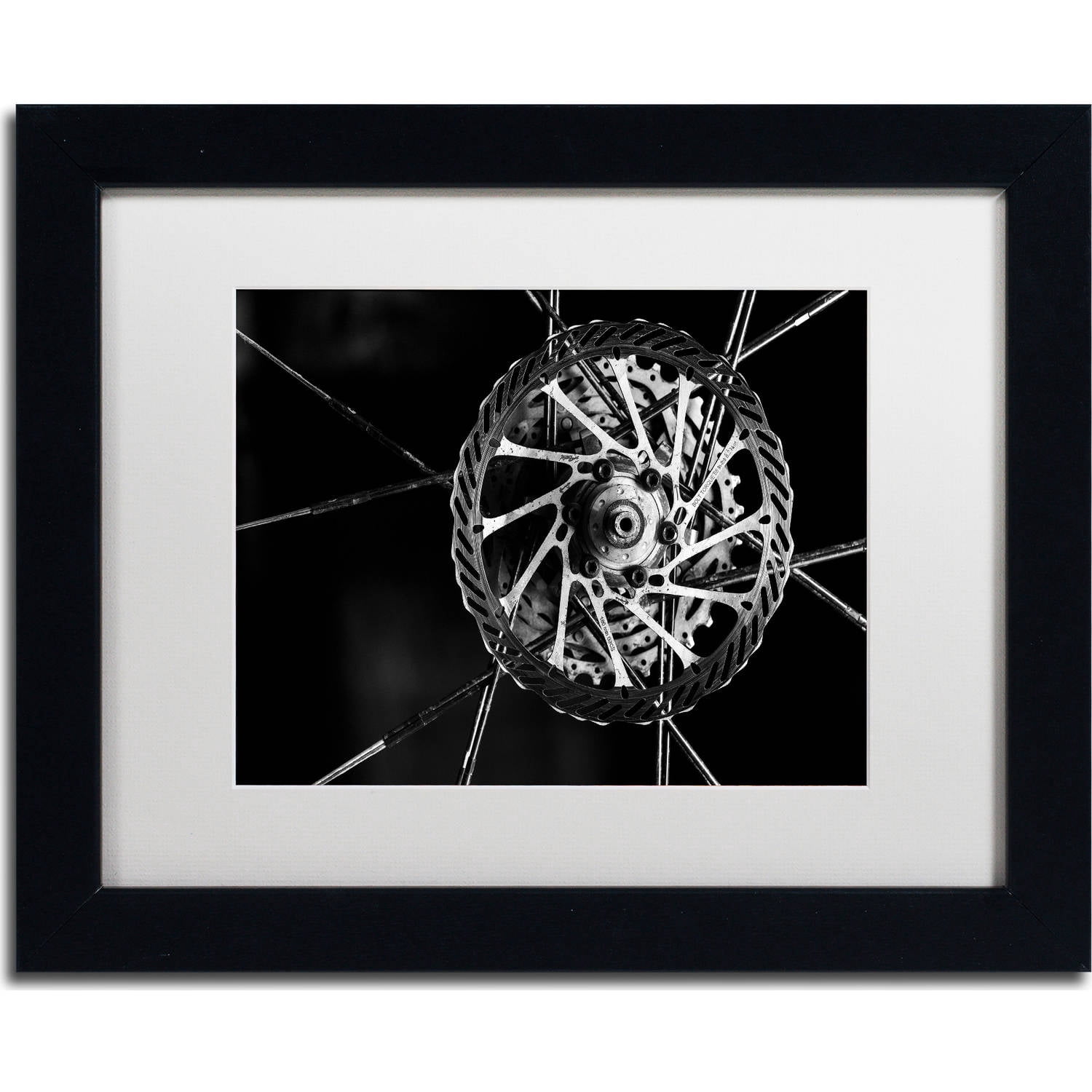 Trademark Fine Art "Bike Parts" Canvas Art by Jason Shaffer, White Matte, Black Frame