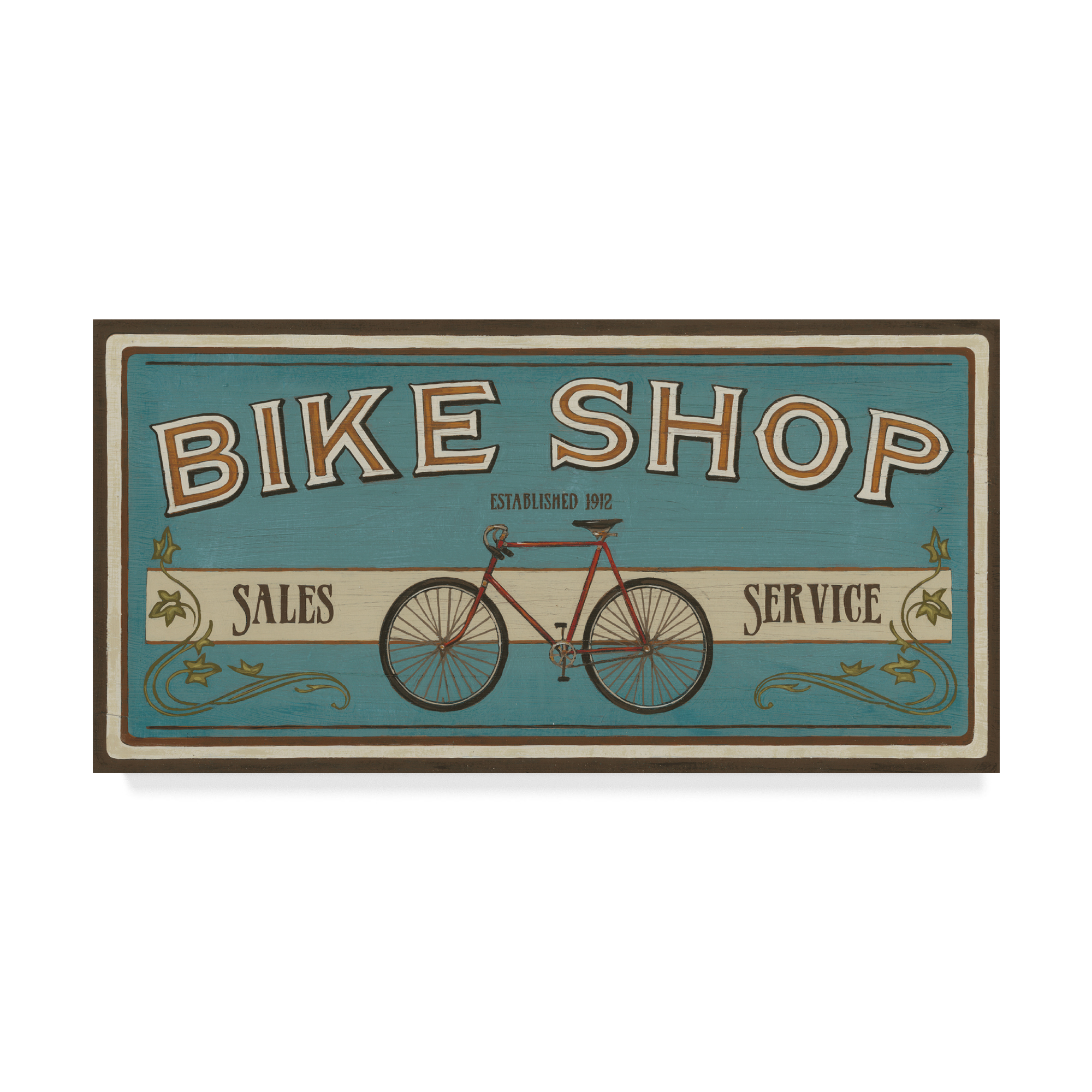 Trademark Fine Art 'Bike Shop I' Canvas Art by June Erica Vess