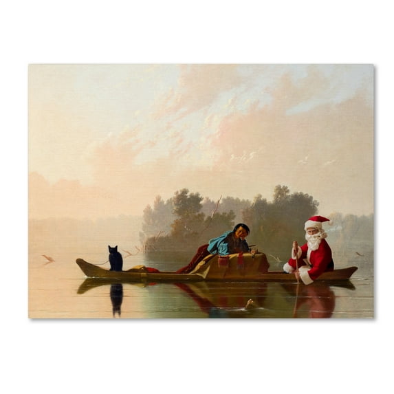 Trademark Fine Art 'Bingham - Fur Traders Descending the Missouri' Canvas Art by Ed Wheeler