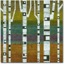Trademark Fine Art "Birches 2.0" Canvas Art by Michelle Calkins