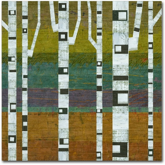 Trademark Fine Art "Birches 2.0" Canvas Art by Michelle Calkins