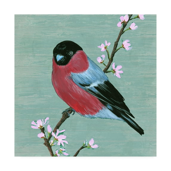 Trademark Fine Art 'Bird & Blossoms I' Canvas Art by Melissa Wang