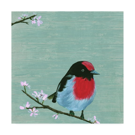 Trademark Fine Art 'Bird & Blossoms IV' Canvas Art by Melissa Wang