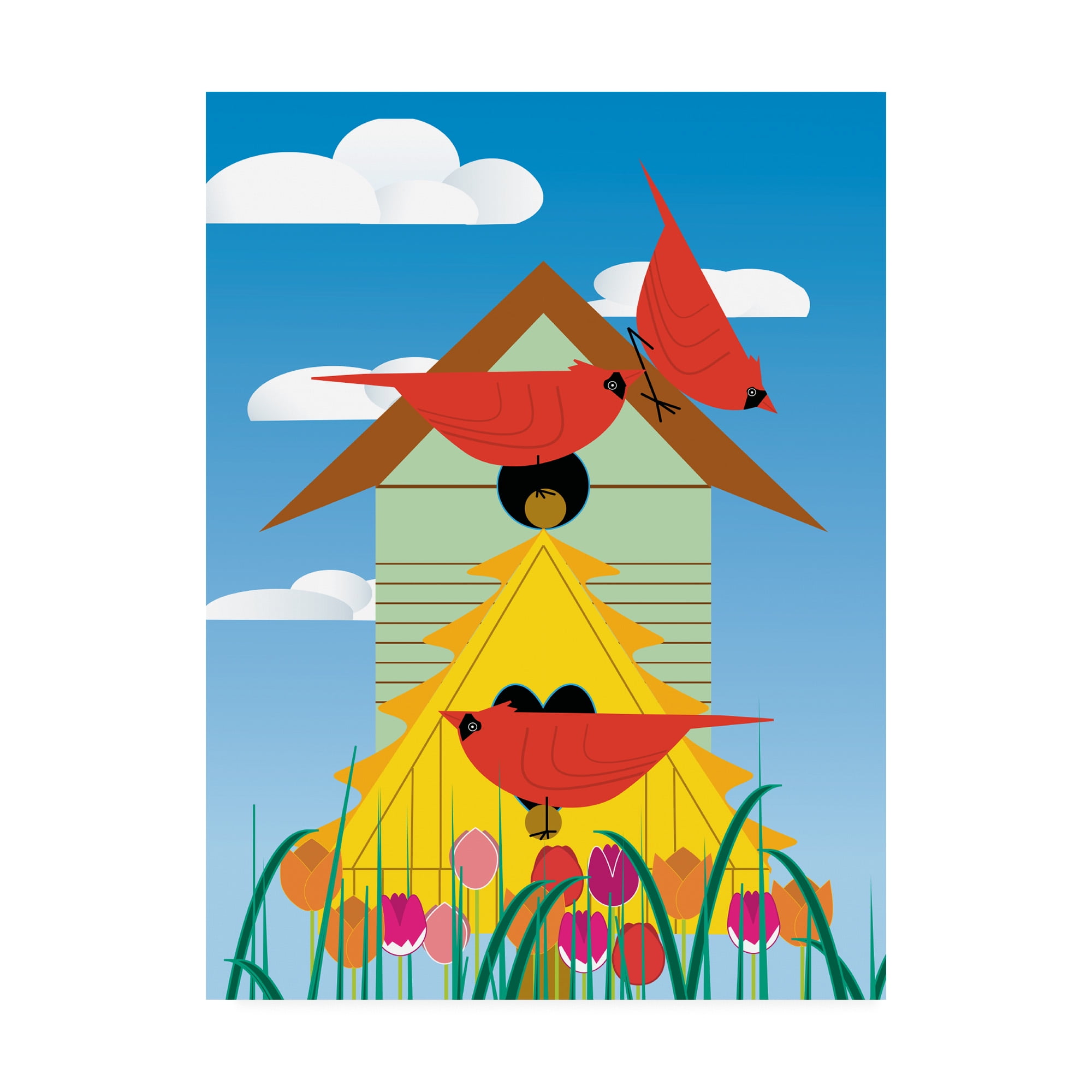 Trademark Fine Art 'Bird Condo' Canvas Art by Marie Sansone