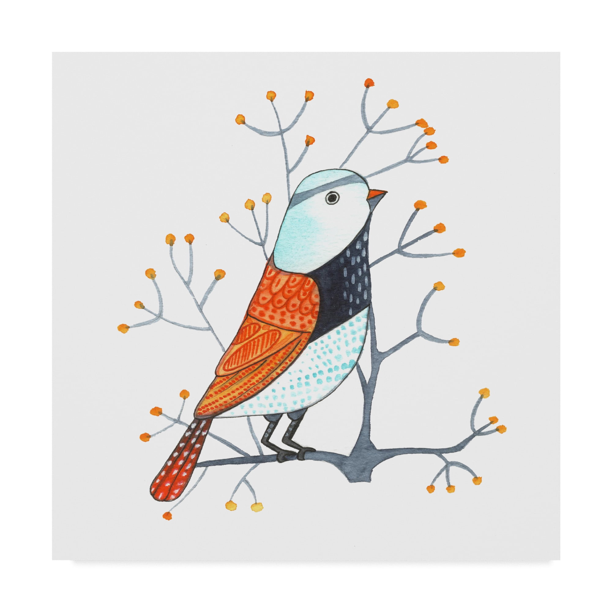Trademark Fine Art 'Bird Design 3' Canvas Art by Michelle Campbell
