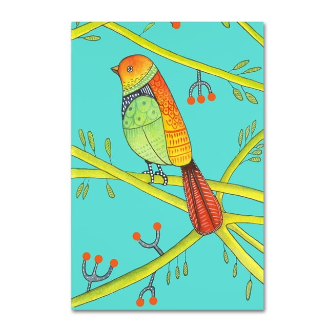 Trademark Fine Art 'Bird Design 4' Canvas Art by Michelle Campbell