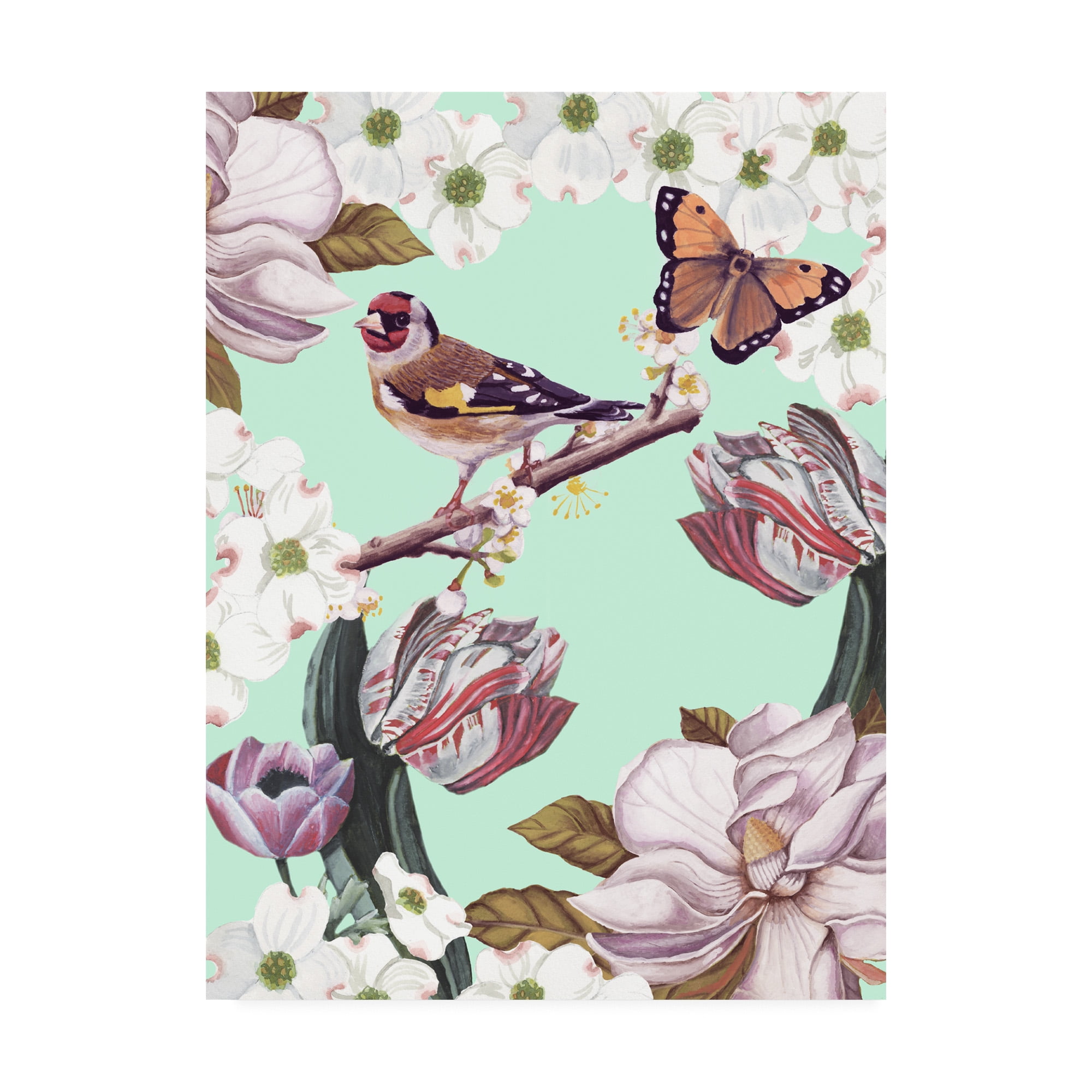 Trademark Fine Art 'Bird Garden Iii' Canvas Art by Naomi Mccavitt