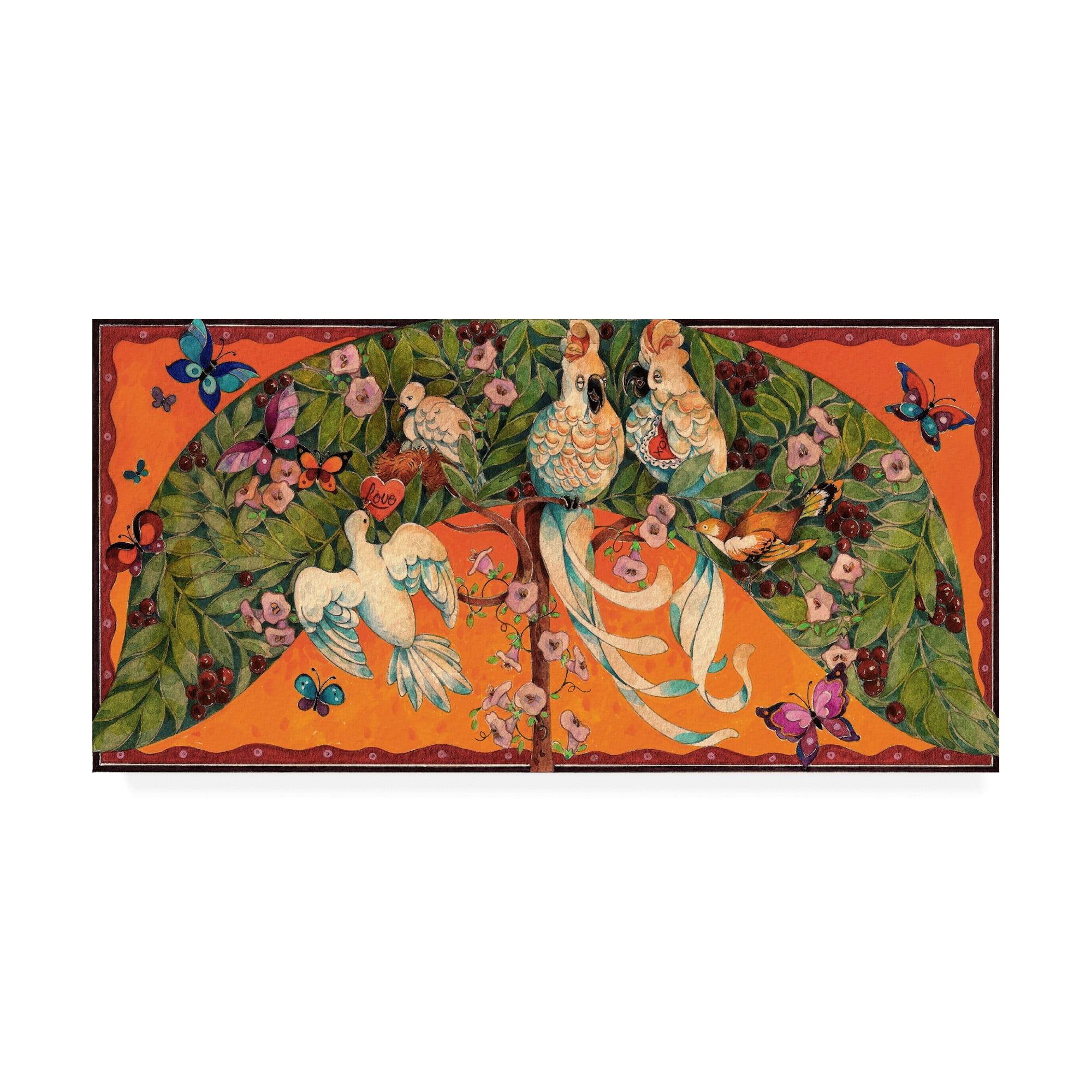 Trademark Fine Art 'Bird Valentine Doves' Canvas Art by David Galchutt