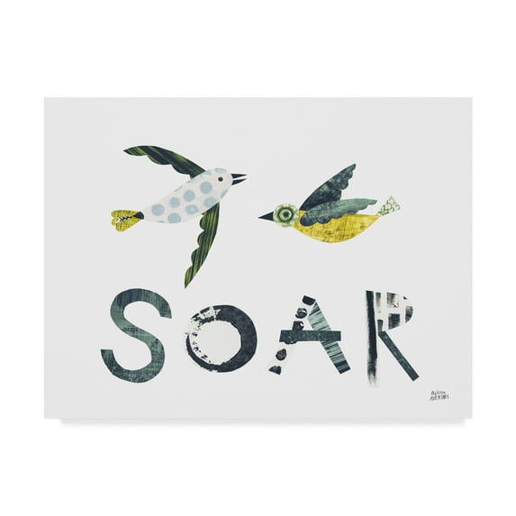 Trademark Fine Art 'Bird Words IV' Canvas Art by Melissa Averinos